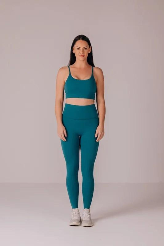Core Sports Bra Lake Green Front View