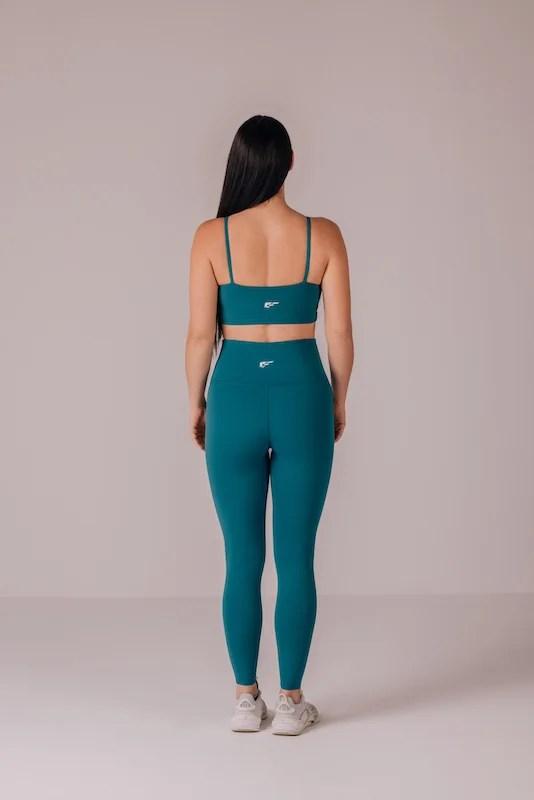Core Sports Bra Fabric Detail Lake Green