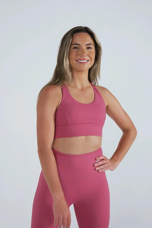 Evolve Leggings & Sports Bra Set - Rose Pink