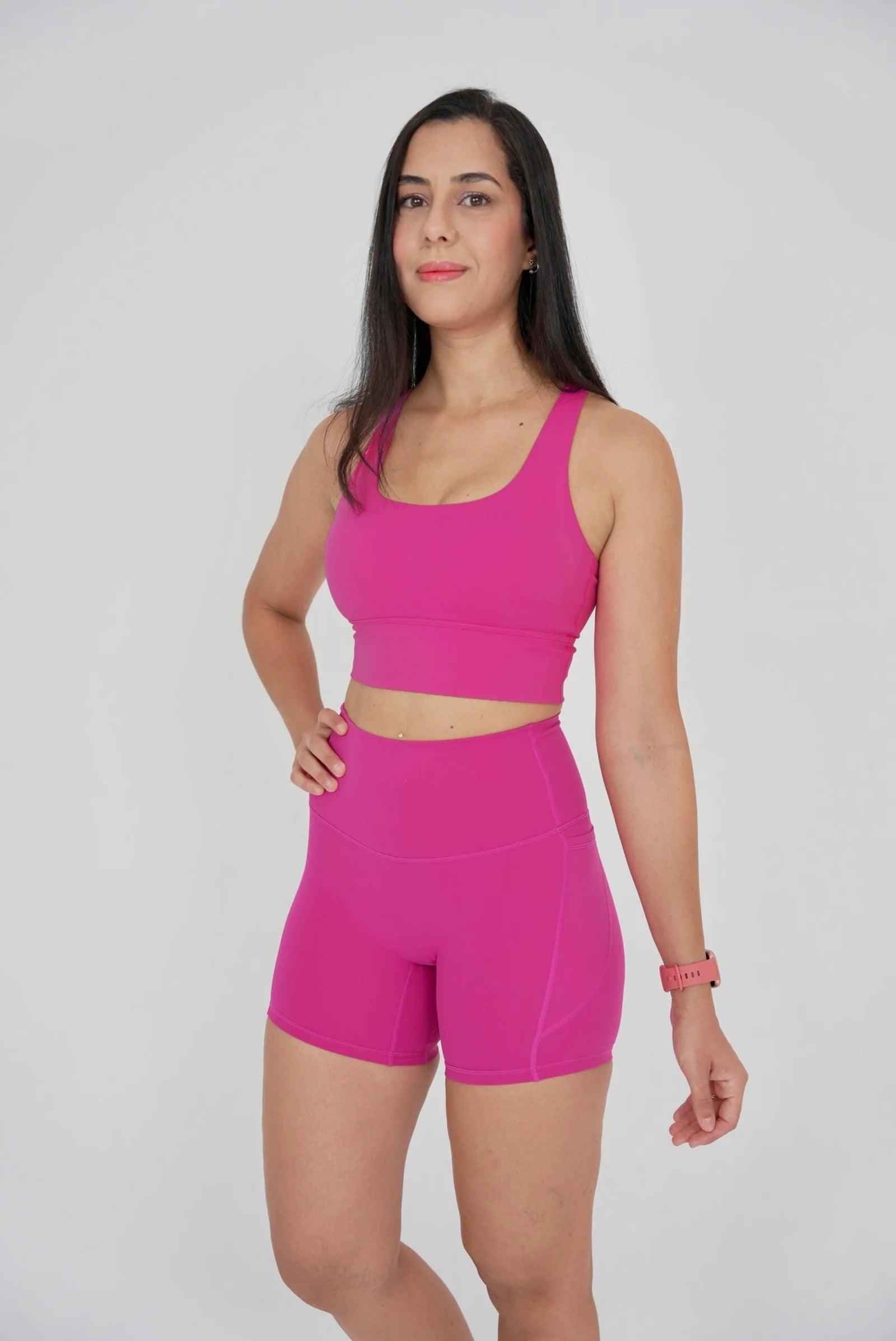 Palmfit womens shorts dragonfruit side profile