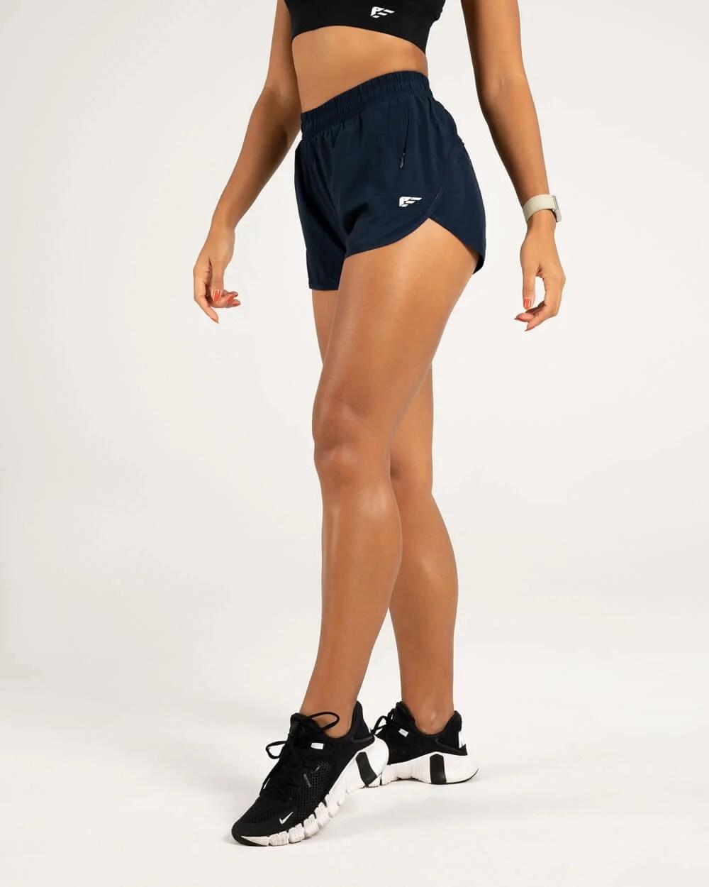 Palmfit womens shorts navy side angle