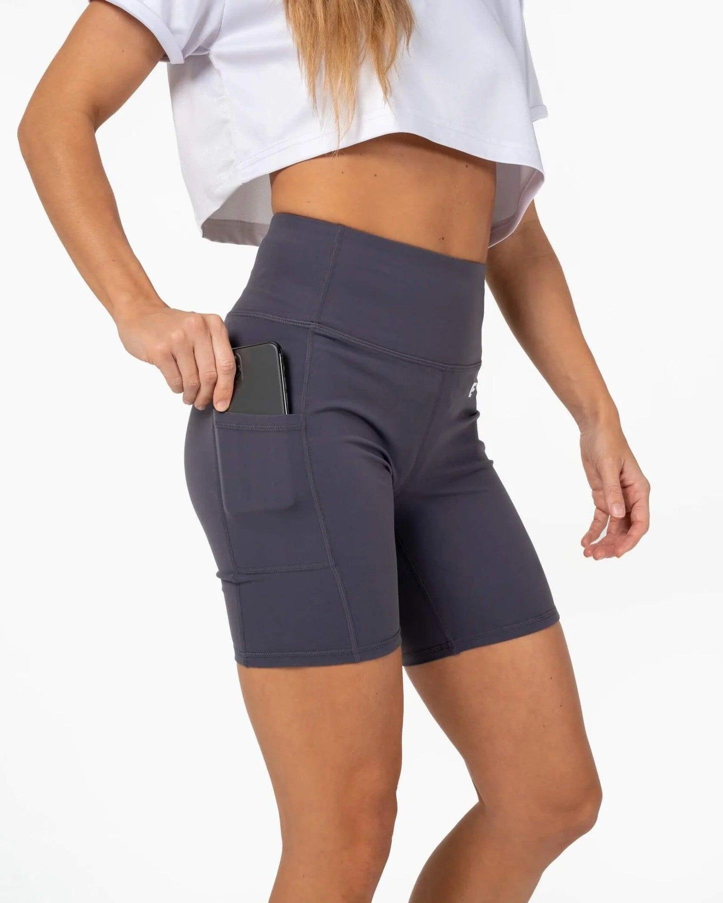 Palmfit womens shorts purple side angle