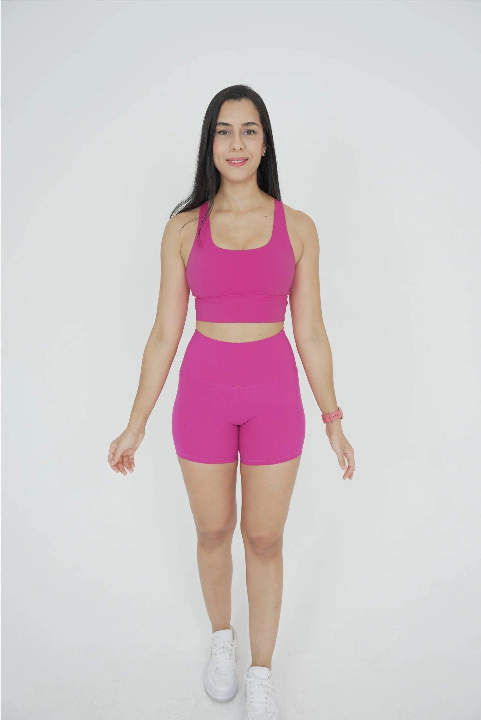 Unity Sports Bra Dragonfruit Front View