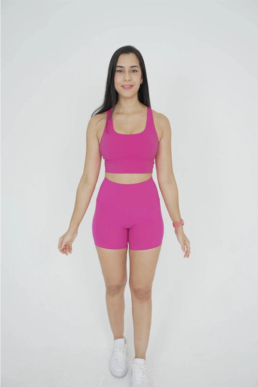 Unity Sports Bra Dragonfruit Front View