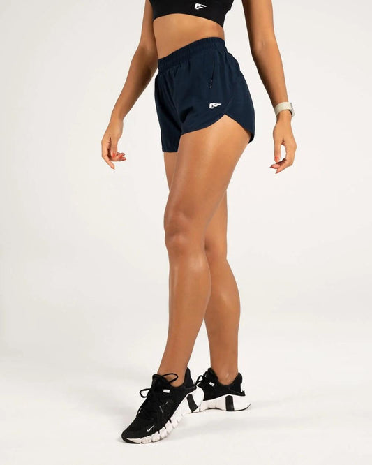 Palmfit womens shorts navy side angle

