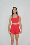 Unity Sports Bra Red Front View

