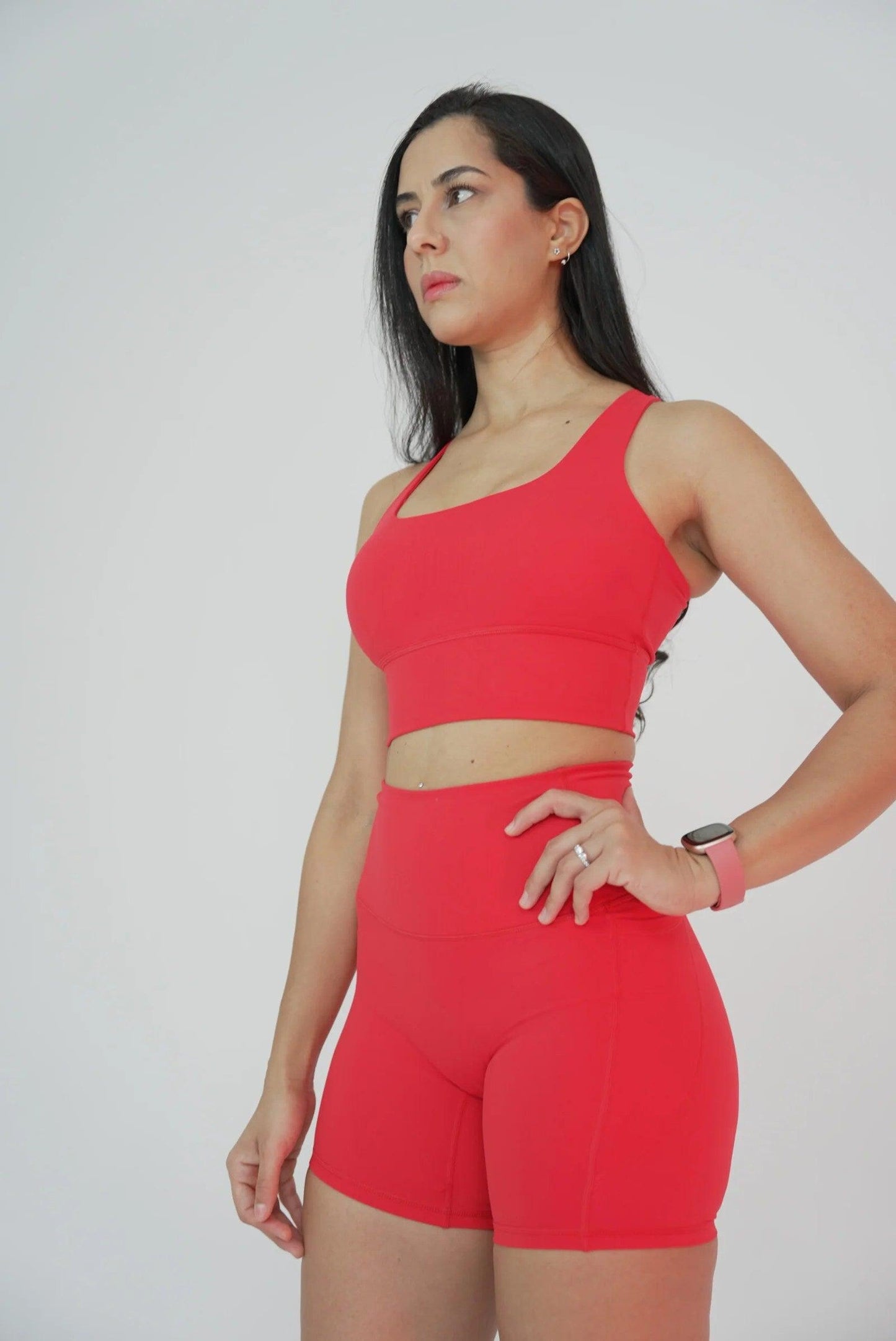 Unity Sports Bra Red Side Angle

