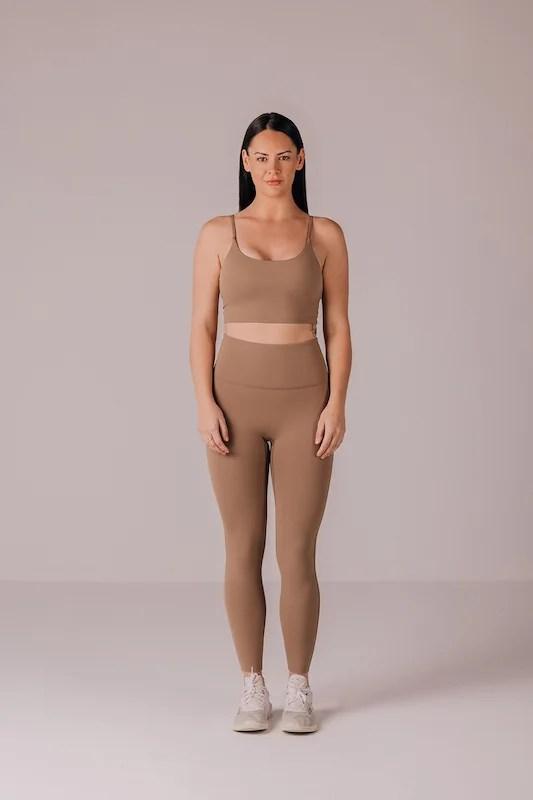 sports bra in Coffee color