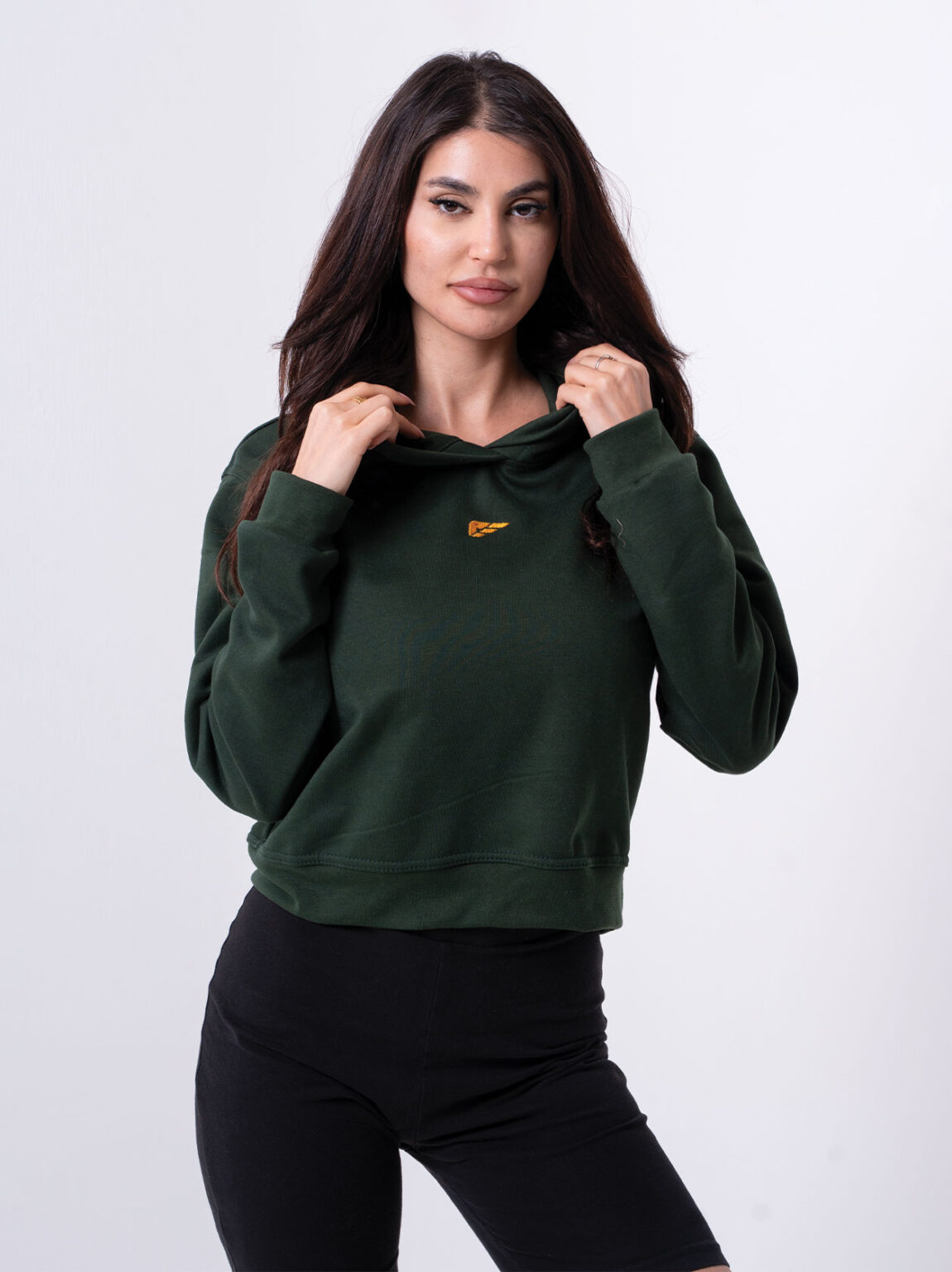 Women's Capsule Crop Hoodie in green