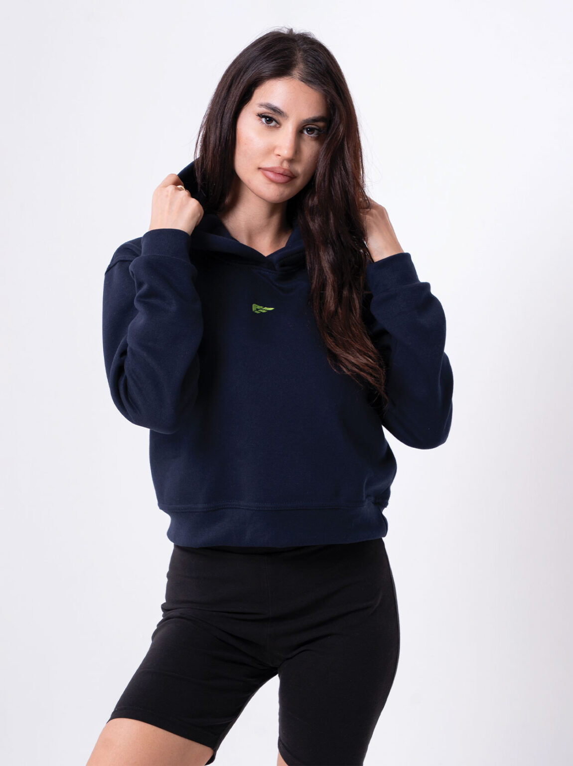Women's Capsule Crop Hoodie in blue