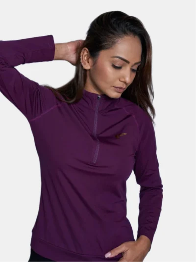 COMFORT 1/4 Women's Zip Pullover - Purple