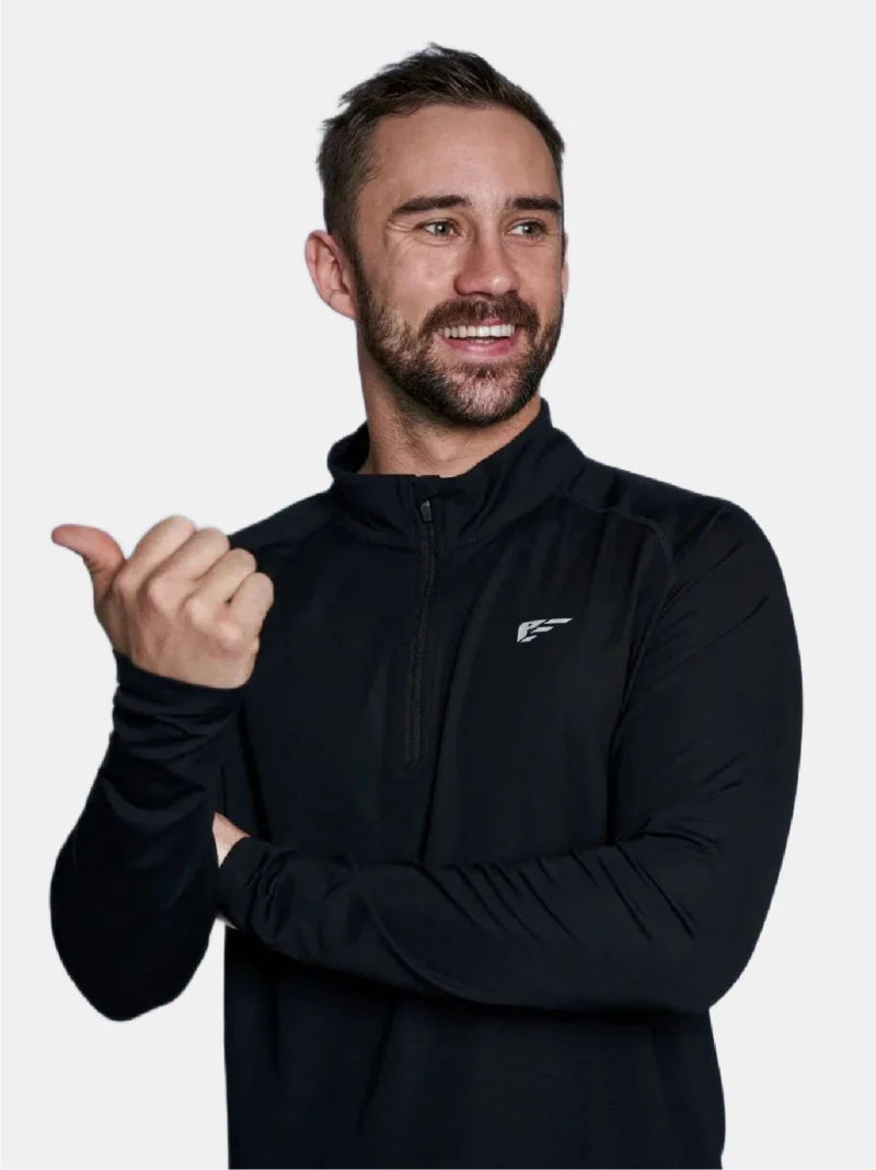 COMFORT 1/4 Zip Pullover - Black
