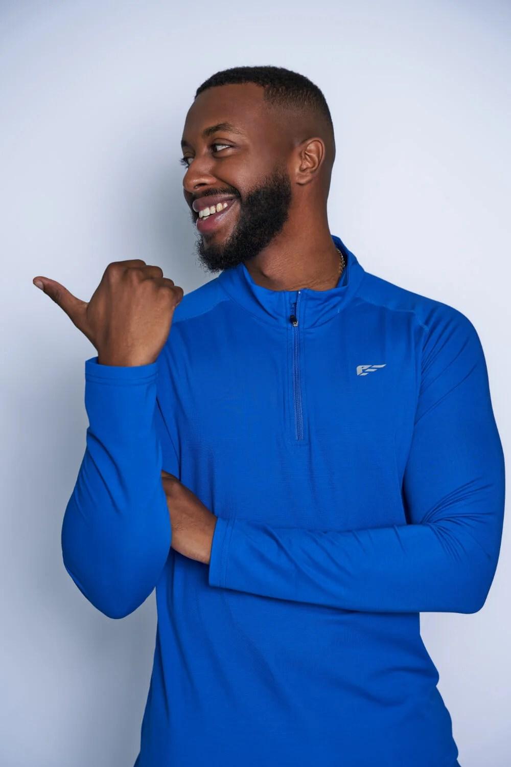 Mens-Zip-Pullover-Blue-2