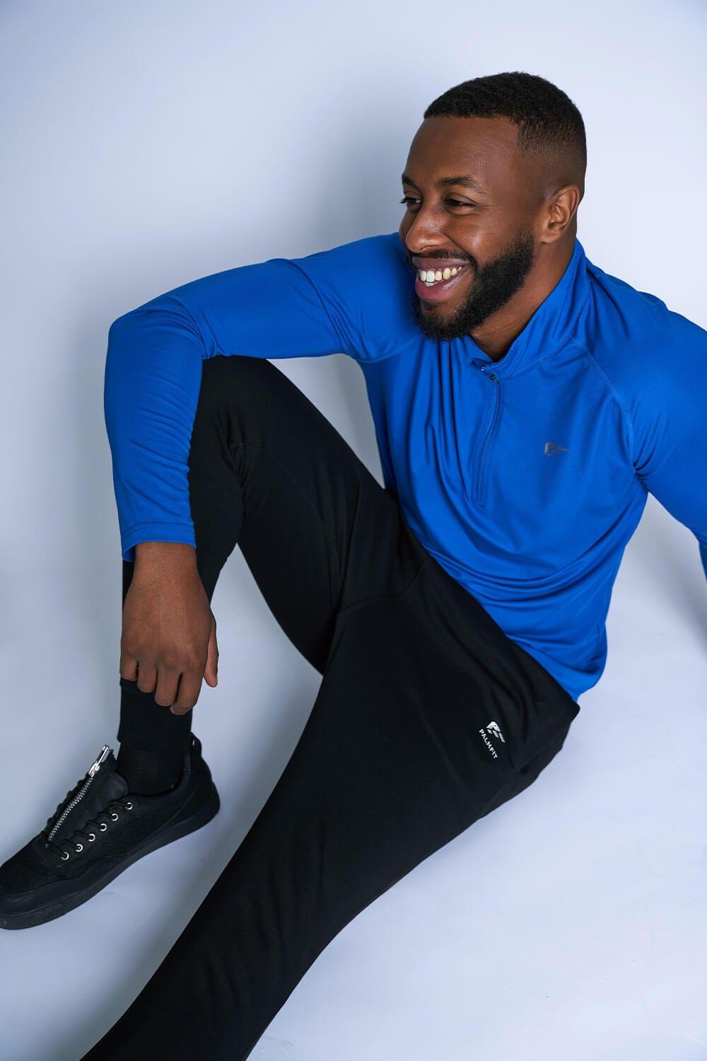 Mens-Zip-Pullover-Blue-4